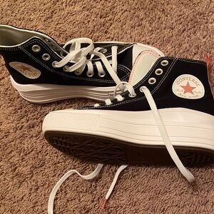 Converse Women's Black and White High-Top Sneakers